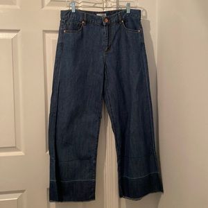 Ann Taylor LOFT Wide Leg Cropped Jeans